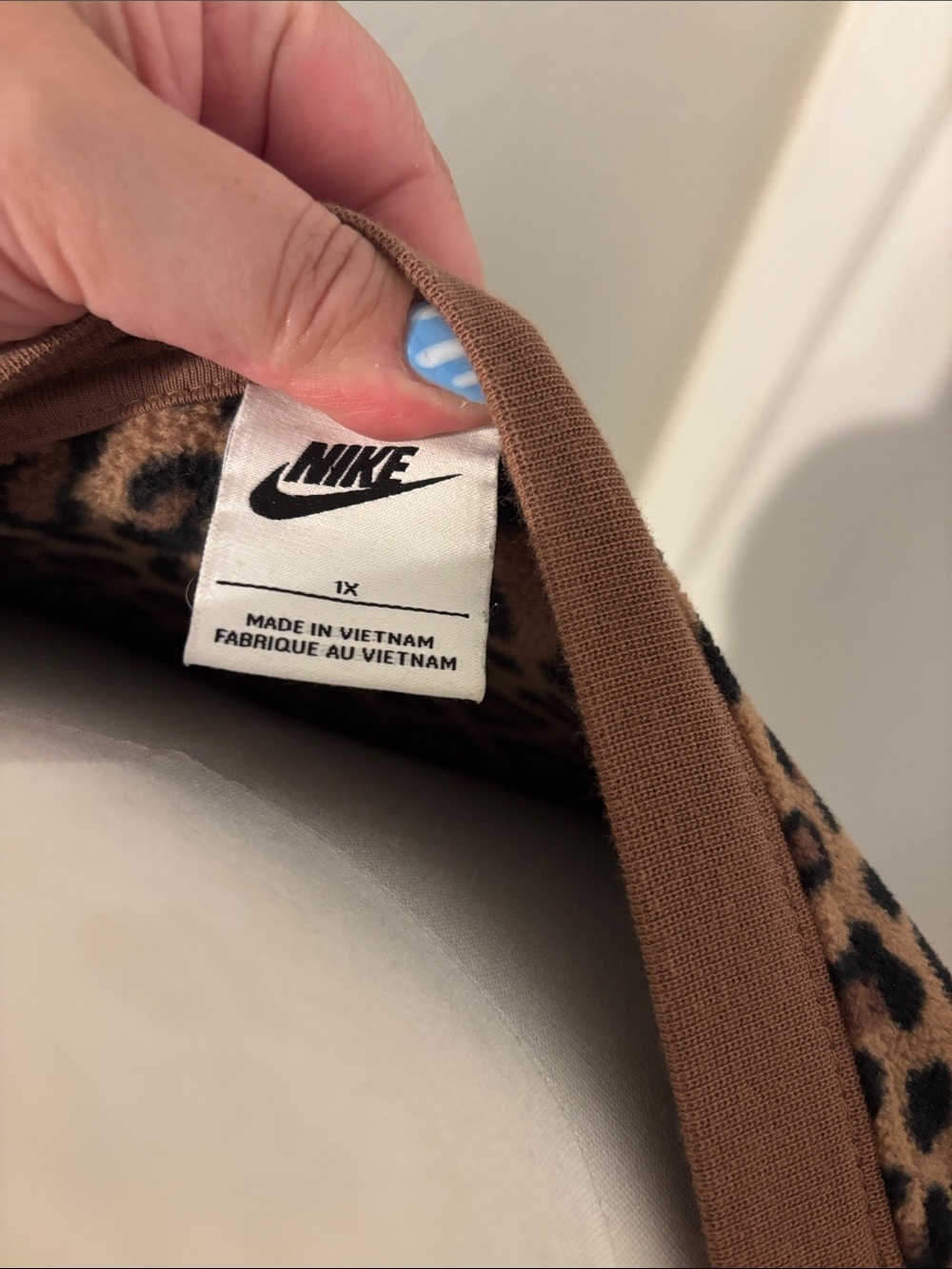 Nike Leopard Print Crewneck Sweater - Brown, Black & Yellow - Picture 4 of 4